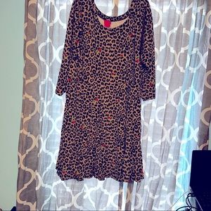 Torrid x Betsey Johnson leopard skater dress